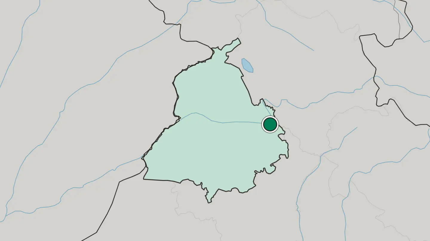 Map of Ropar in India