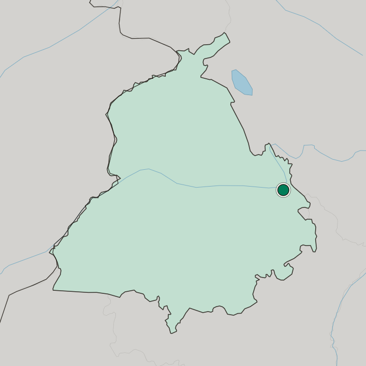 Map showing Ropar — In State of Punjab