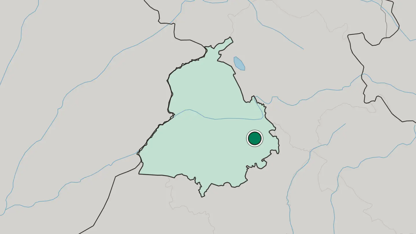 Map of Sirhind in India