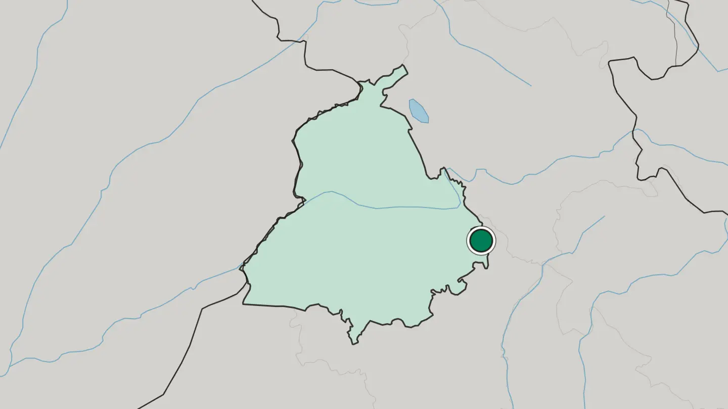 Map of Zerakpur in India