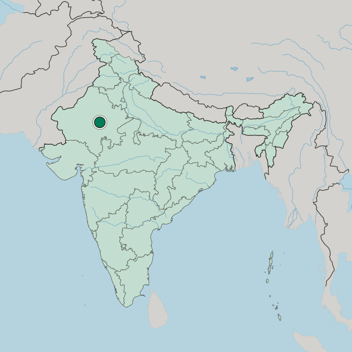Map showing Ajmer — In India