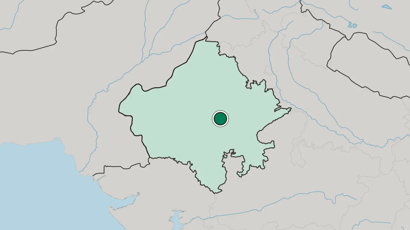 Map of Ajmer in India