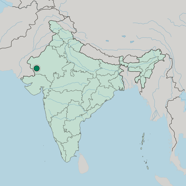 Map showing Bārmer — In India