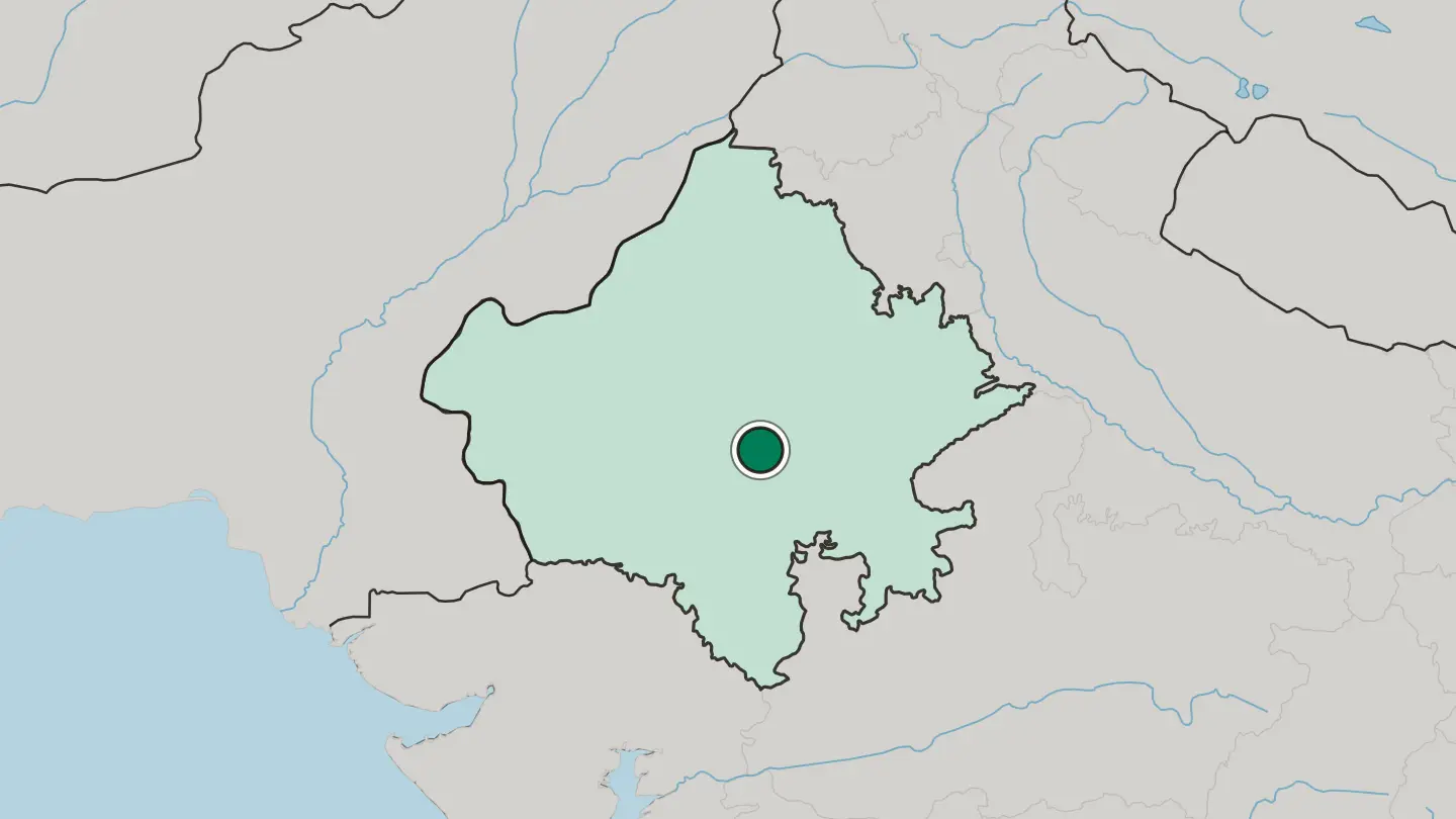 Map of Beāwar in India