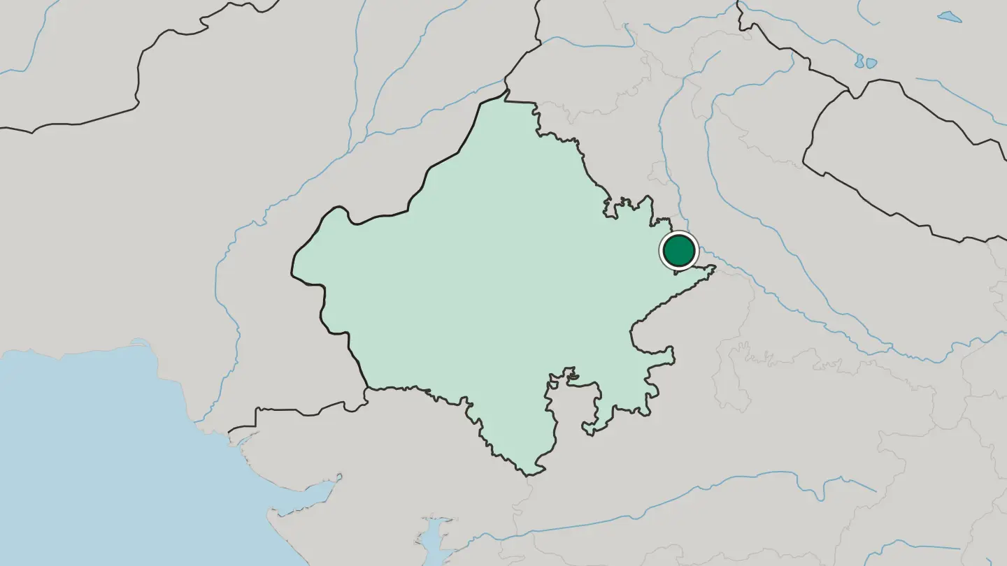 Map of Bharatpur in India