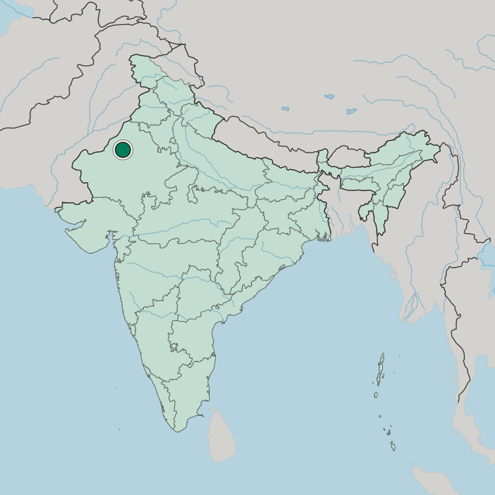 Map showing Bikaner — In India