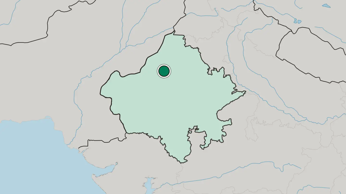 Map of Bikaner in India