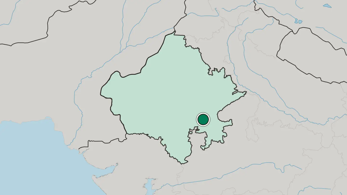 Map of Būndi in India