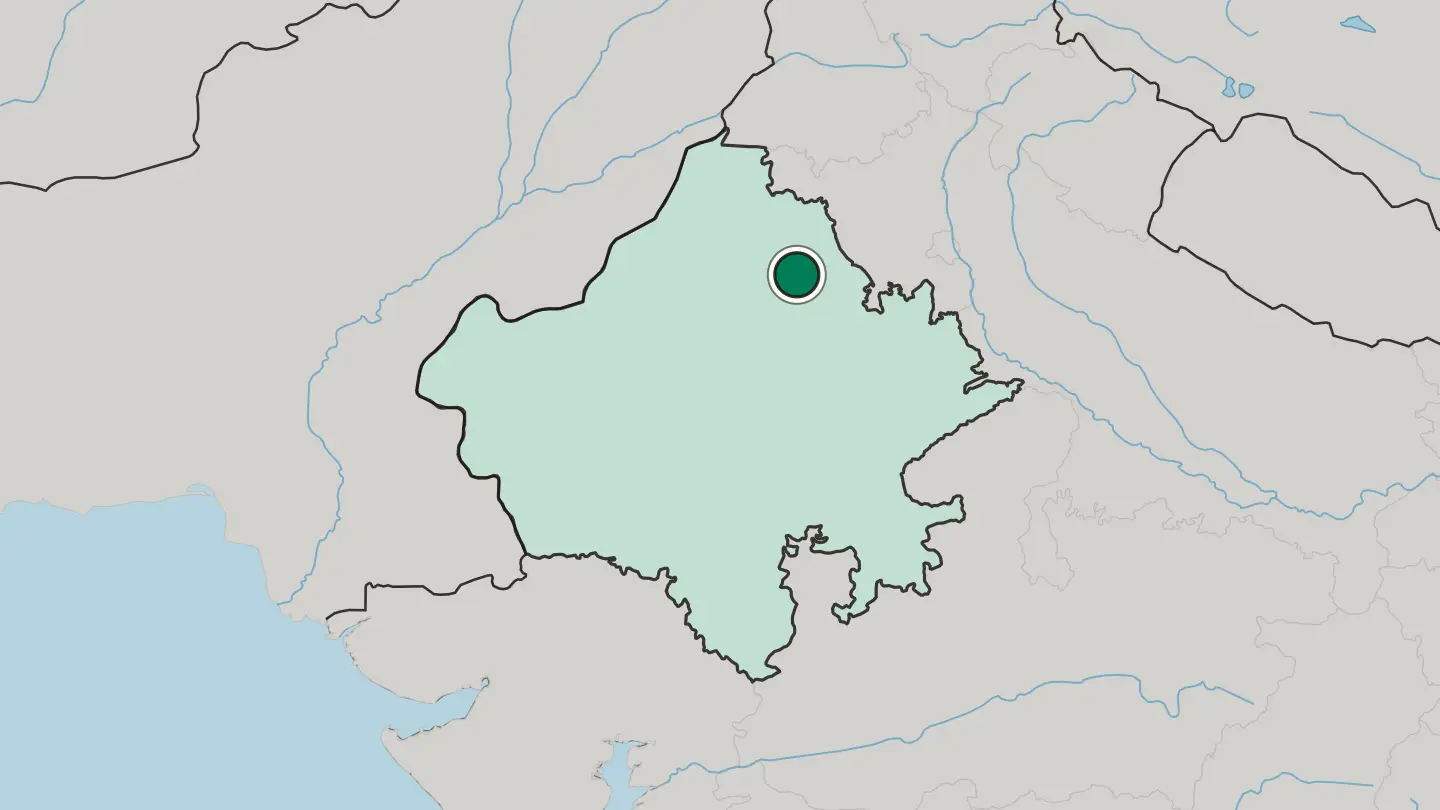 Map of Chūru in India