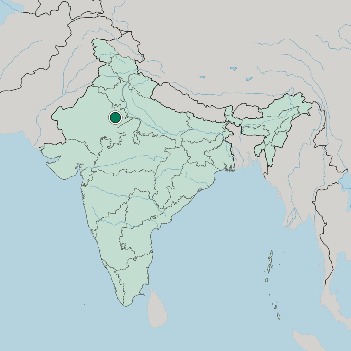 Map showing Dausa — In India
