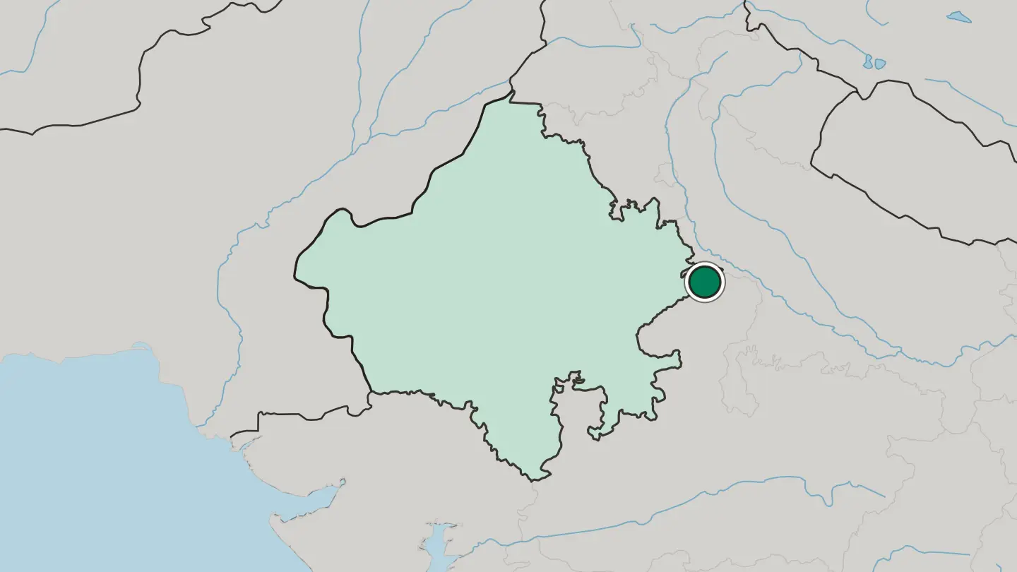 Map of Dhaulpur in India