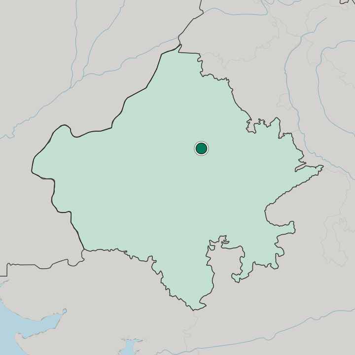 Map showing Dīdwāna — In State of Rājasthān