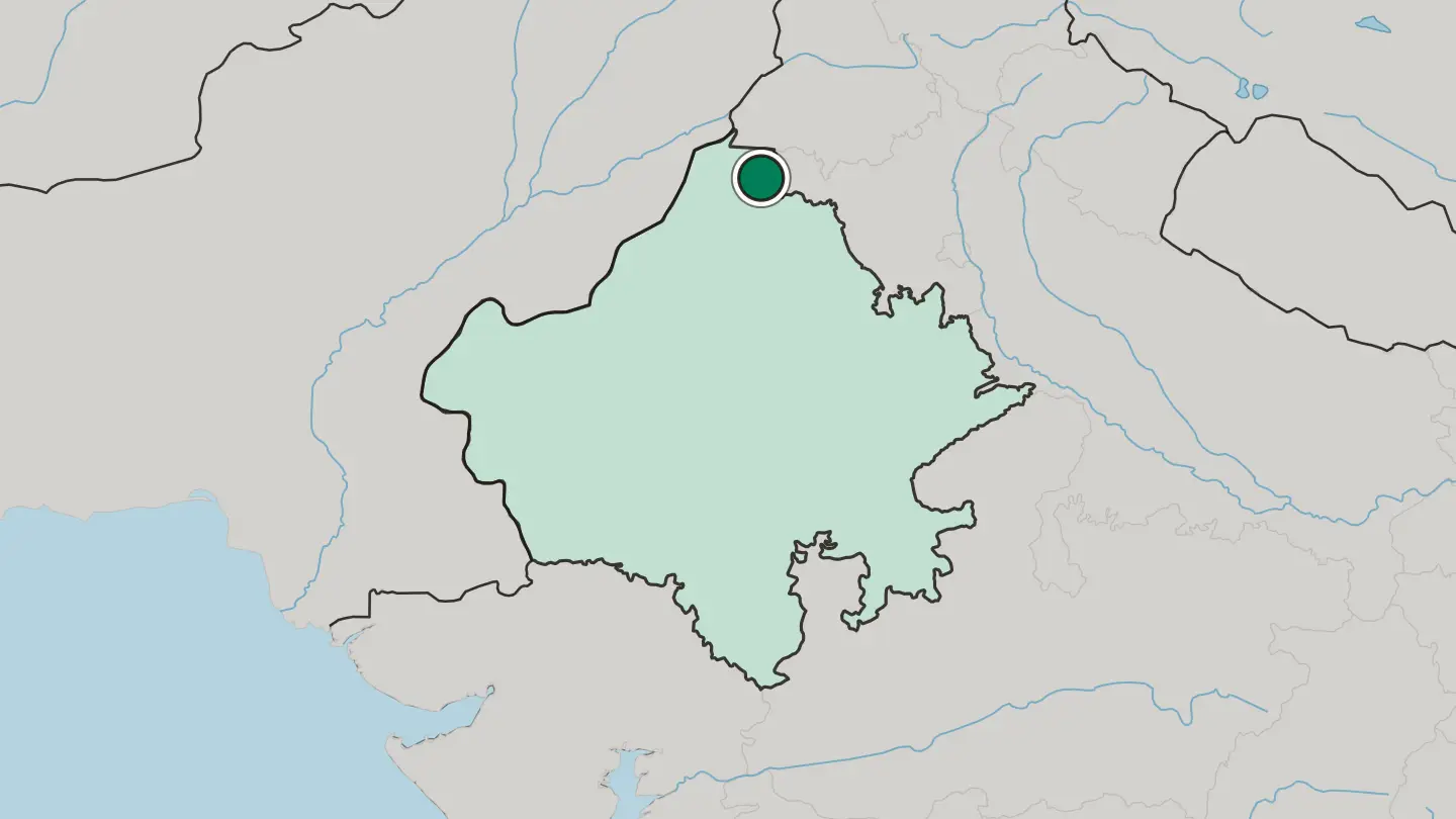 Map of Hanumāngarh in India