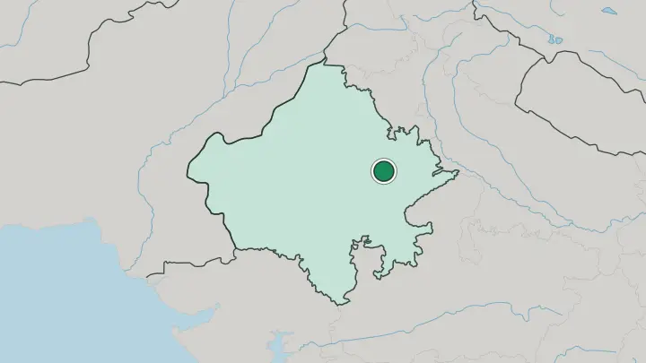 Map of Jaipur in India