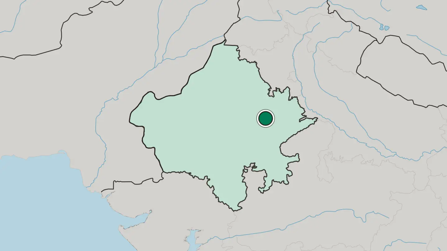 Map of Jaipur in India