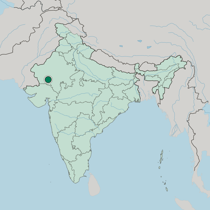 Map showing Jalor — In India
