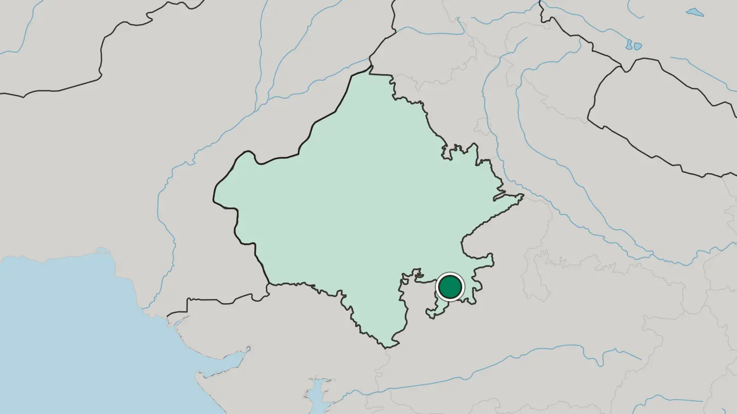 Map of Jhālāwār in India