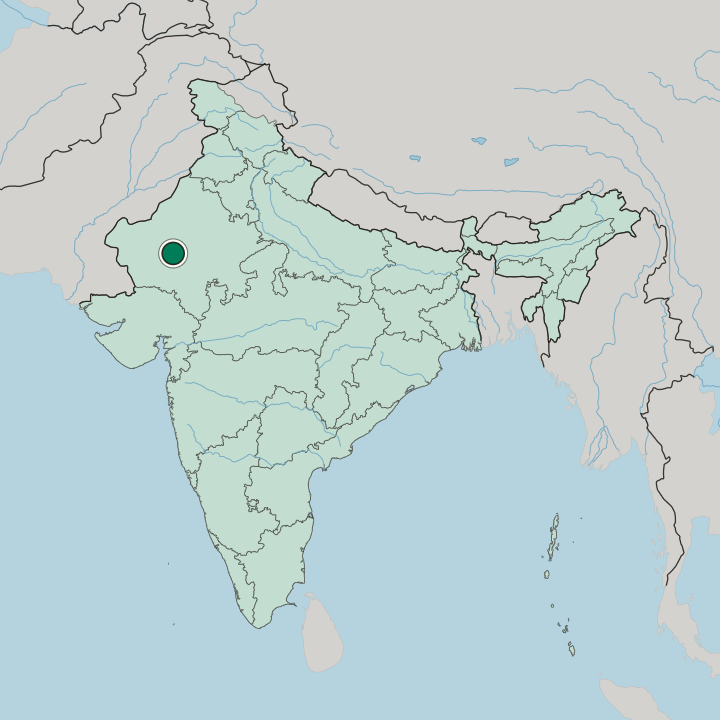 Map showing Jodhpur — In India