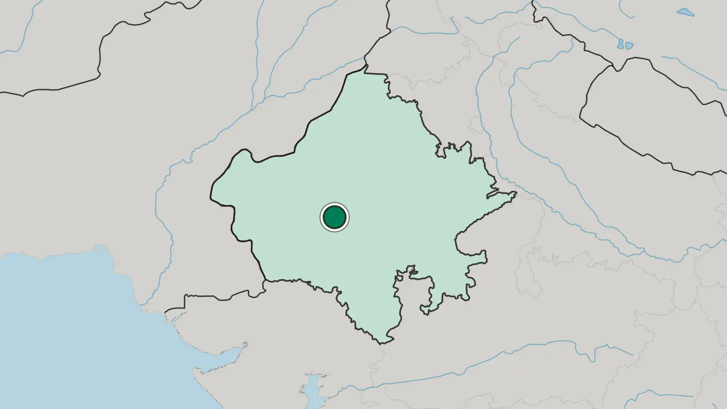 Map of Jodhpur in India