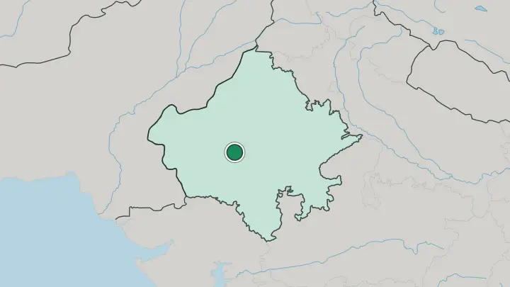Map of Jodhpur in India