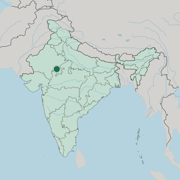 Map showing Kota — In India