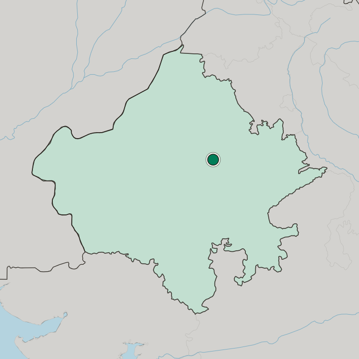 Map showing Kuchāman — In State of Rājasthān