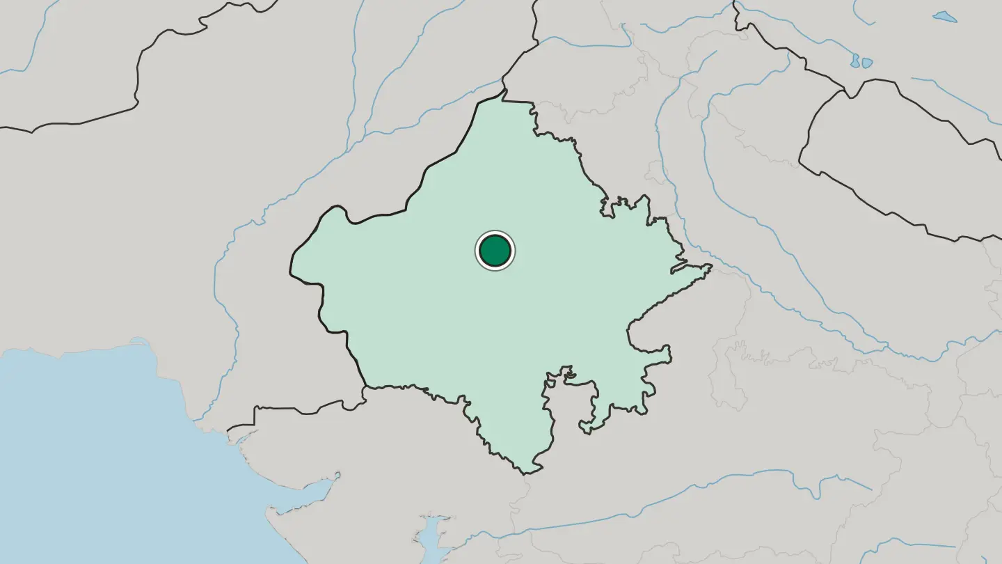 Map of Nāgaur in India