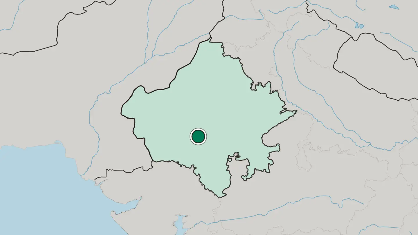 Map of Pāli in India