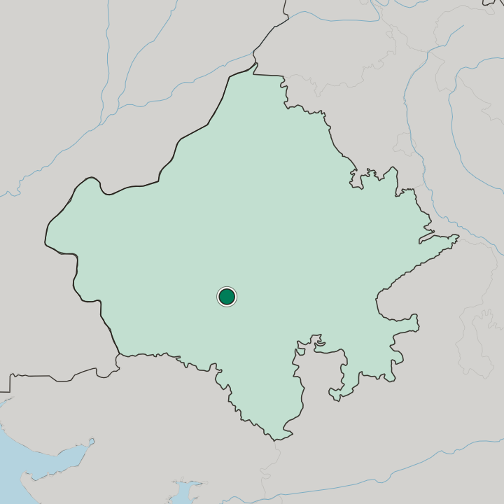 Map showing Pāli — In State of Rājasthān