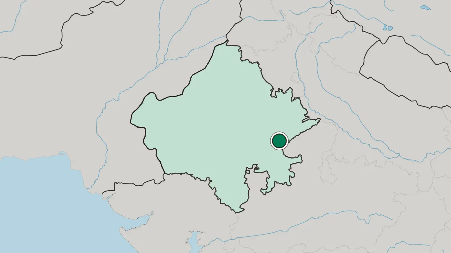 Map of Sawai Madhopur in India
