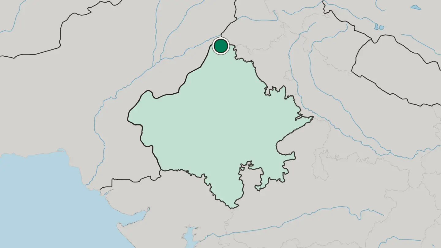 Map of Sri Ganganagar in India