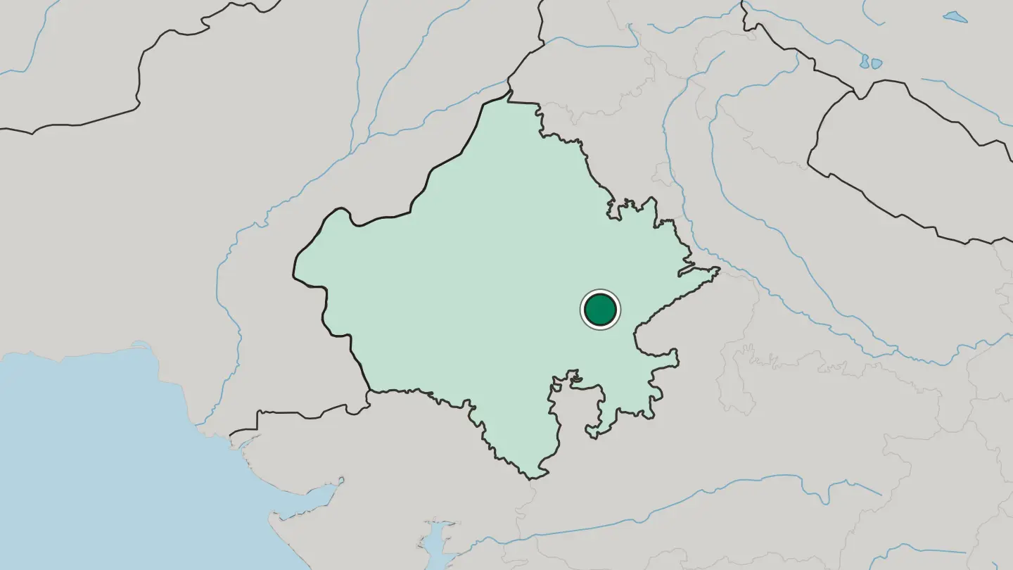 Map of Tonk in India