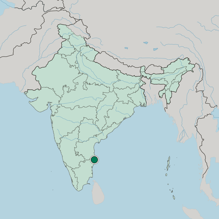 Map showing Ambattur — In India