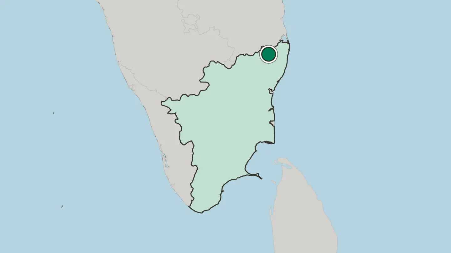 Map of Arakkonam in India