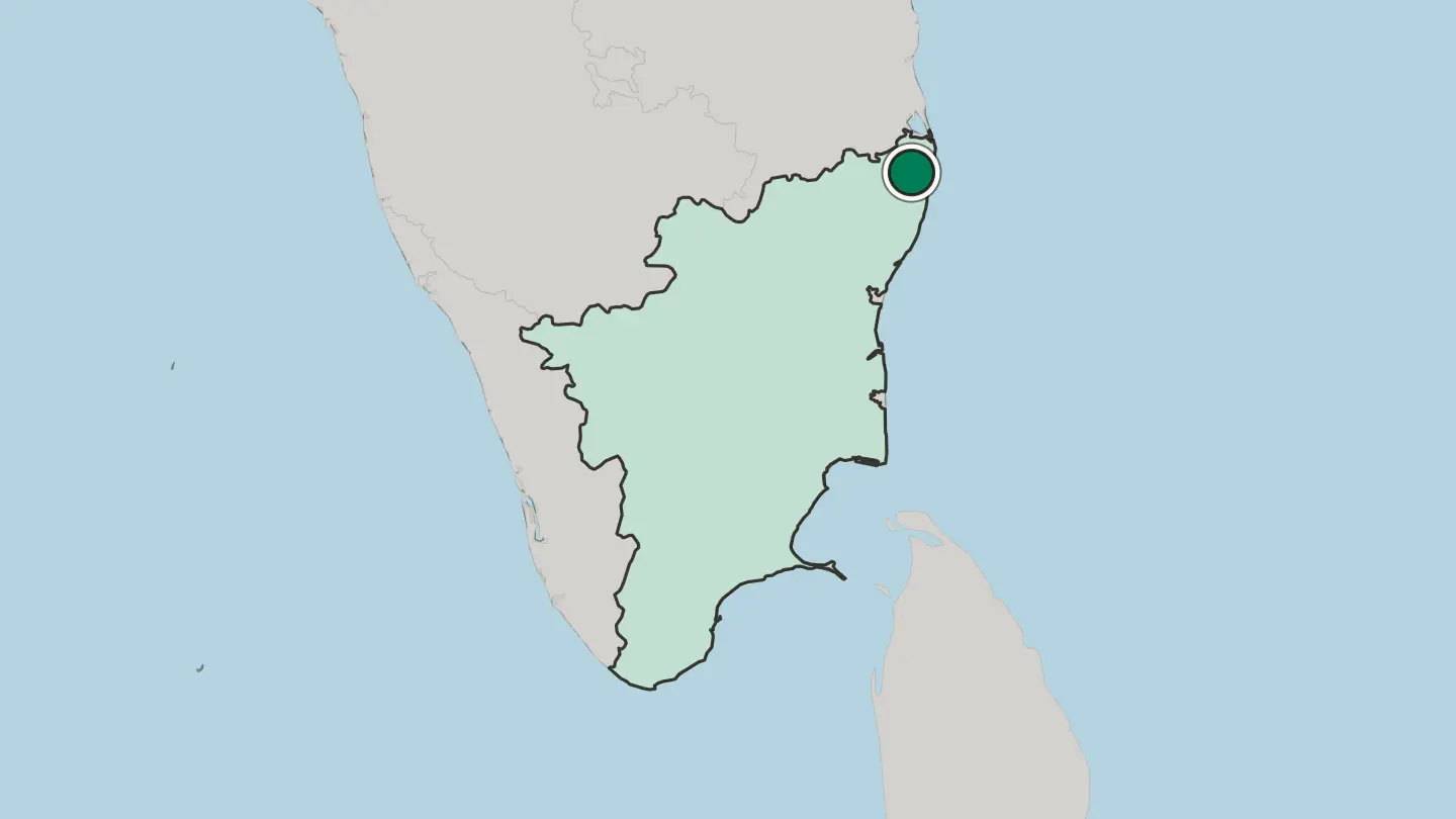 Map of Avadi in India