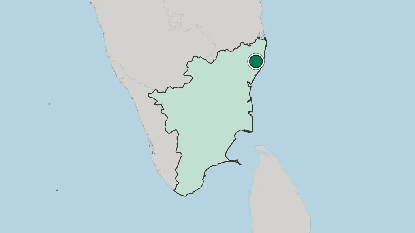 Map of Chengalpattu in India