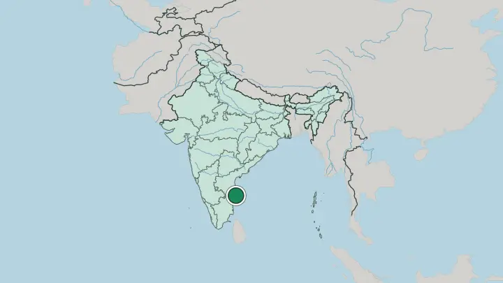 Map of Chennai in India