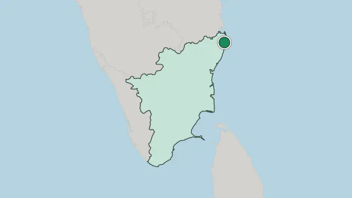 Map of Chennai in India