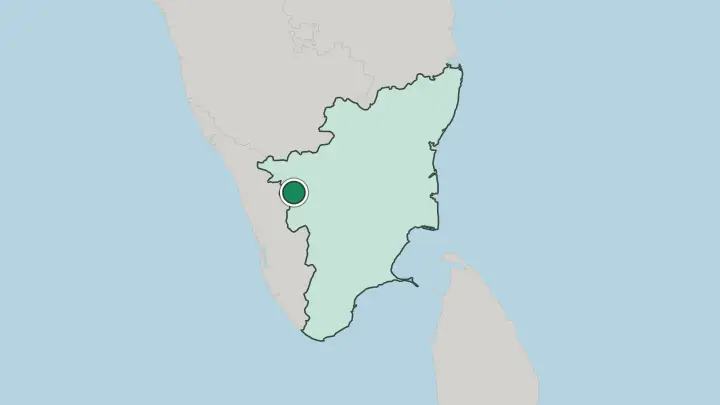 Map of Coimbatore in India