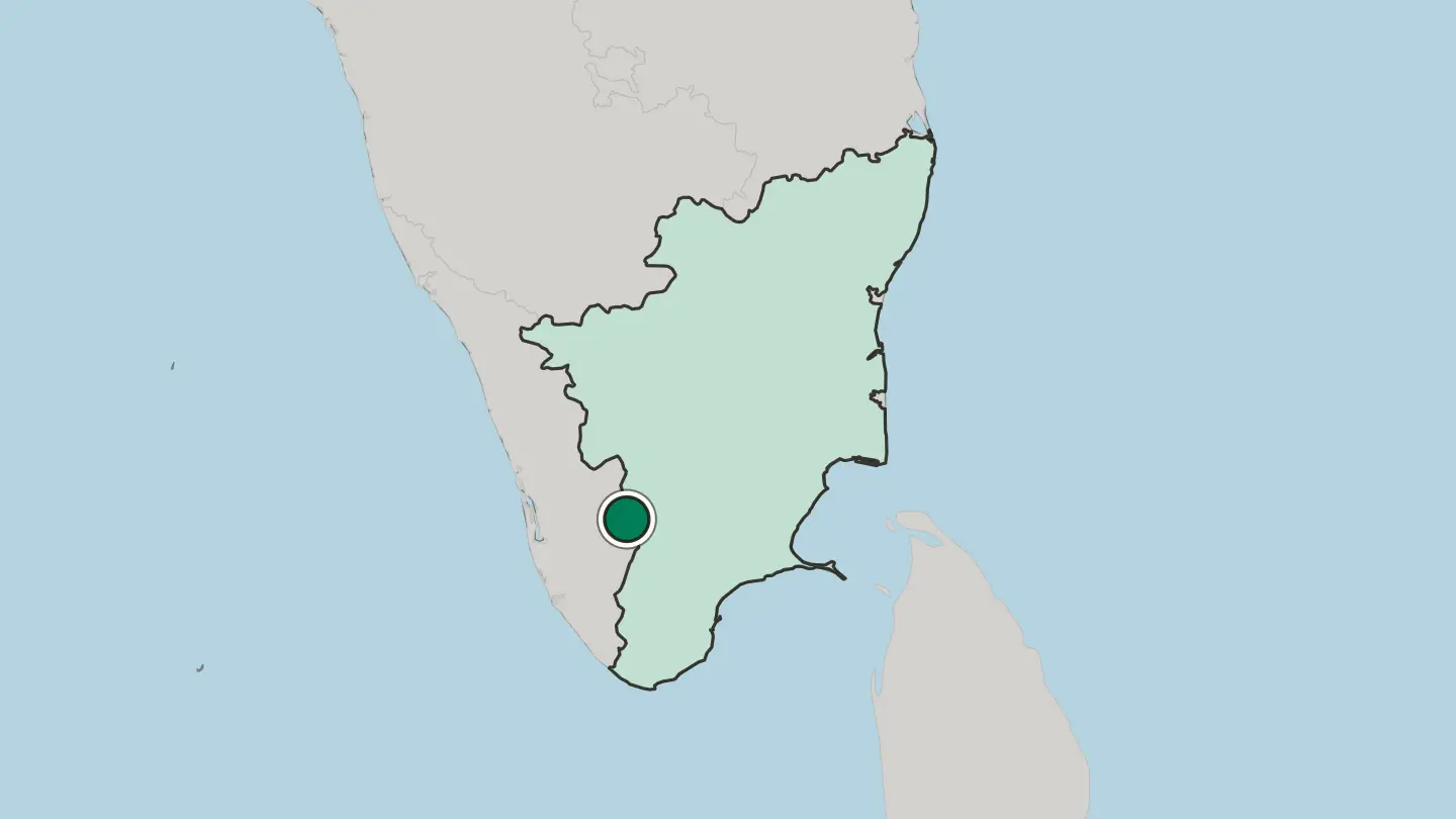 Map of Cumbum in India