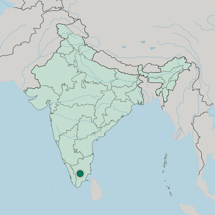 Map showing Dindigul — In India