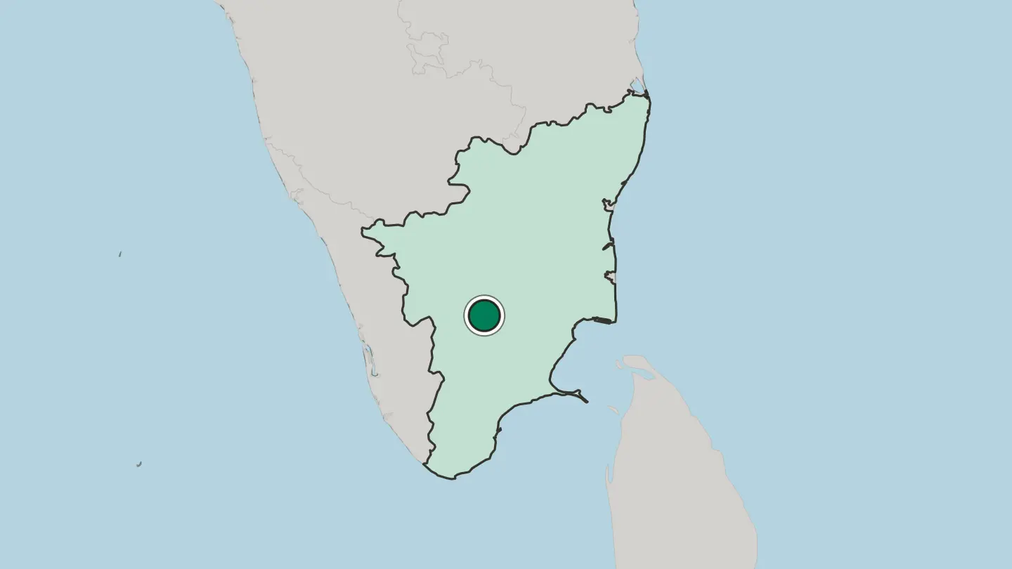 Map of Dindigul in India