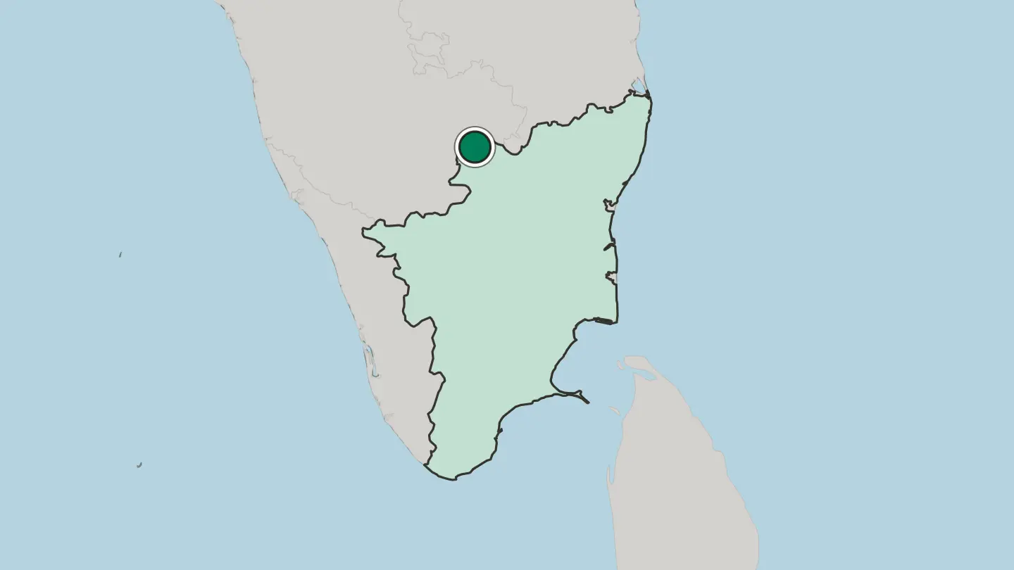 Map of Hosūr in India