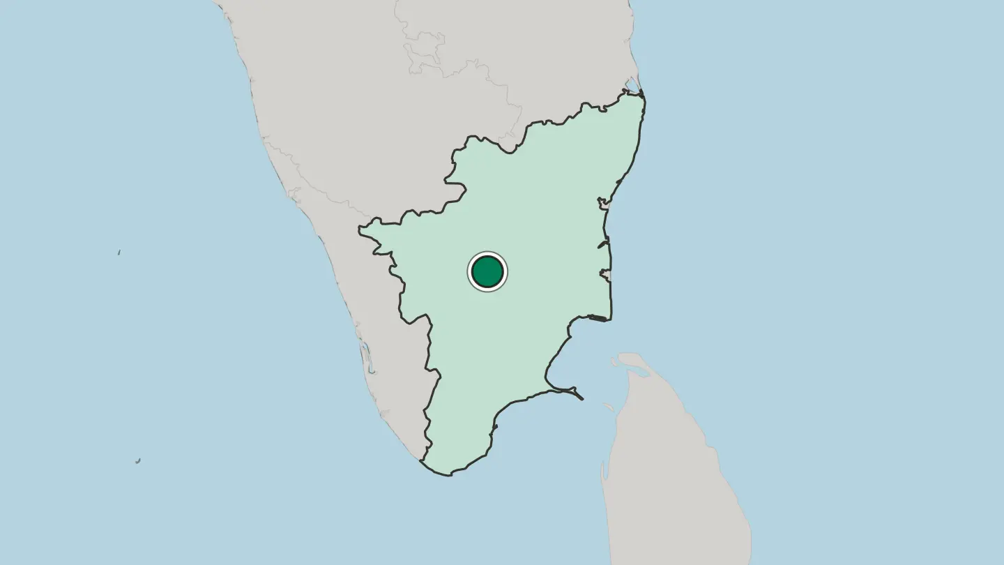 Map of Karur in India