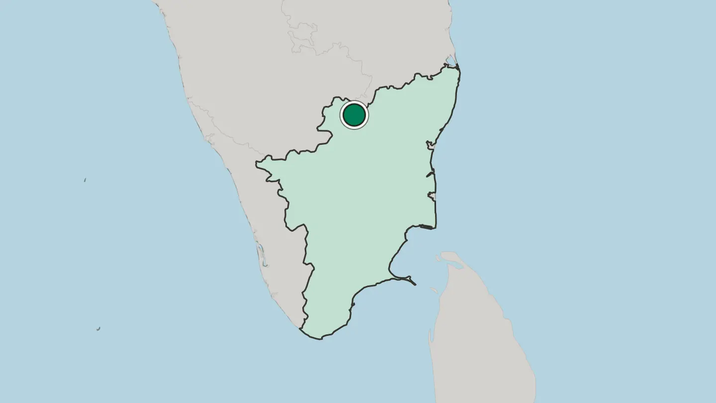 Map of Krishnagiri in India