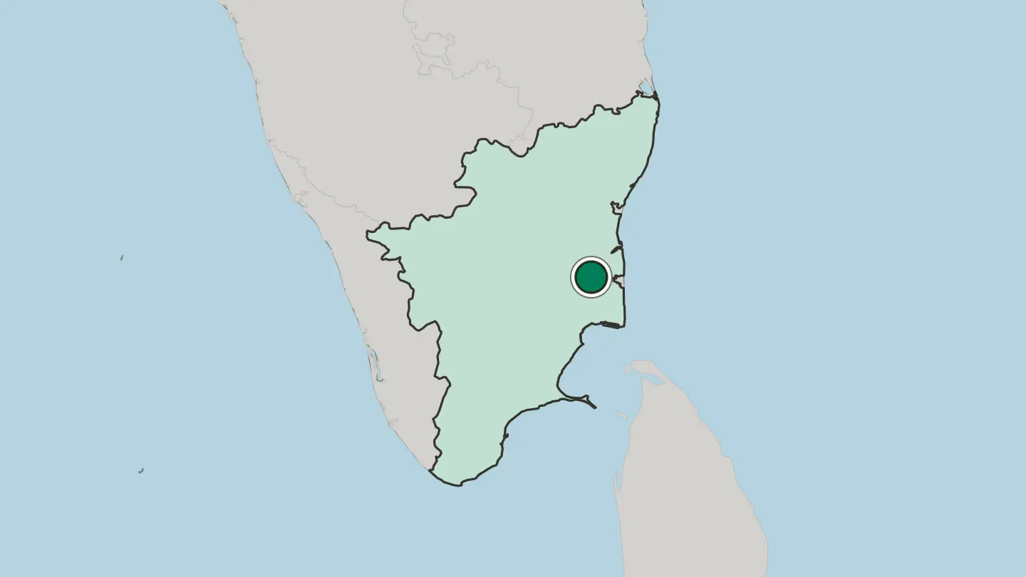 Map of Kumbakonam in India