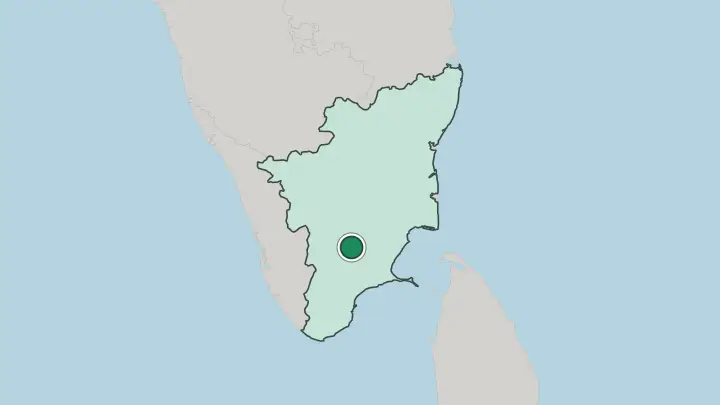 Map of Madurai in India