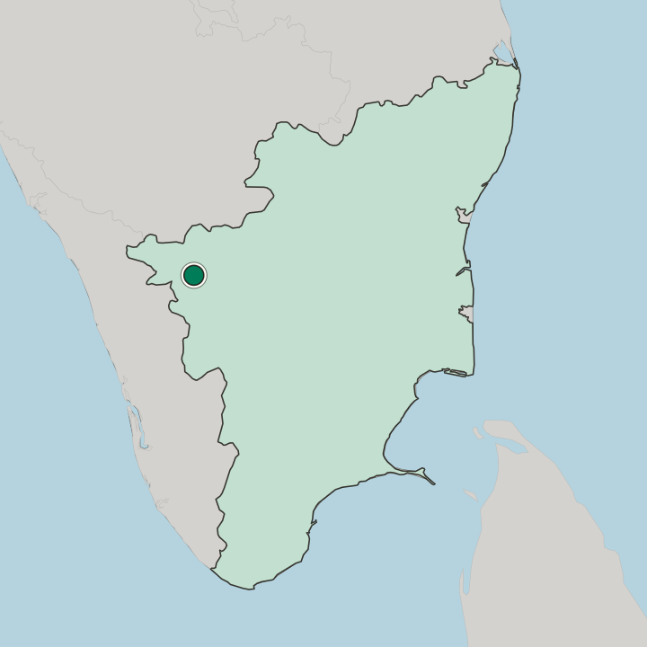 Map showing Mettupalayam — In State of Tamil Nādu