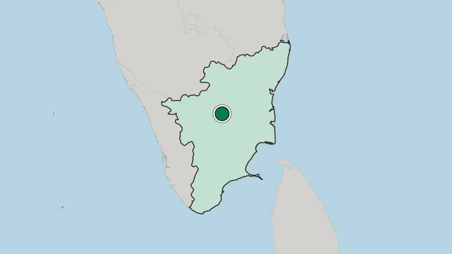 Map of Nāmakkal in India