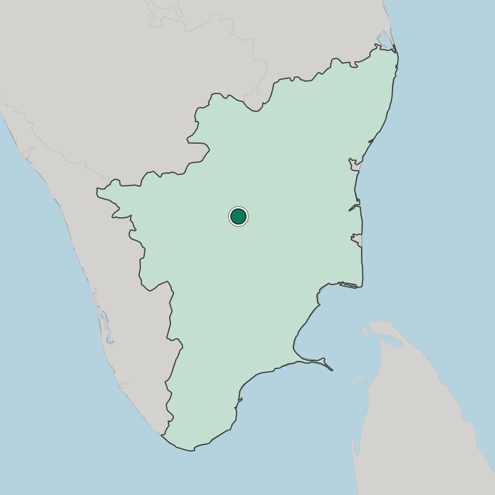 Map showing Nāmakkal — In State of Tamil Nādu